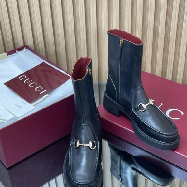 repliche,replica,perfette,siti di,affidabili,migliori siti,dove comprare,1:1,scarpe da ginnastica Stivaletti Chelsea con fondo spesso e morsetto a forma di ape scanalato di GUCCI autunno e inverno (E5AK5)