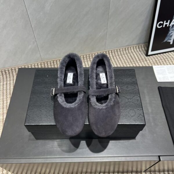 Versione top ALAIA 2, ultima serie di sneakers autunnali [sneakers piatte con punta tonda e cinturino orizzontale] (QLBSR)