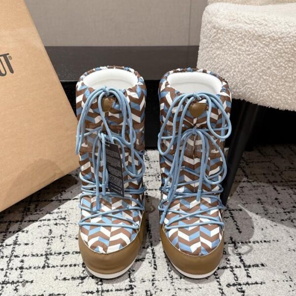 Versione top Moon Boot, ultimi stivali corti da neve, stile natalizio, brutti e carini, per l'autunno e l'inverno (783IZ)