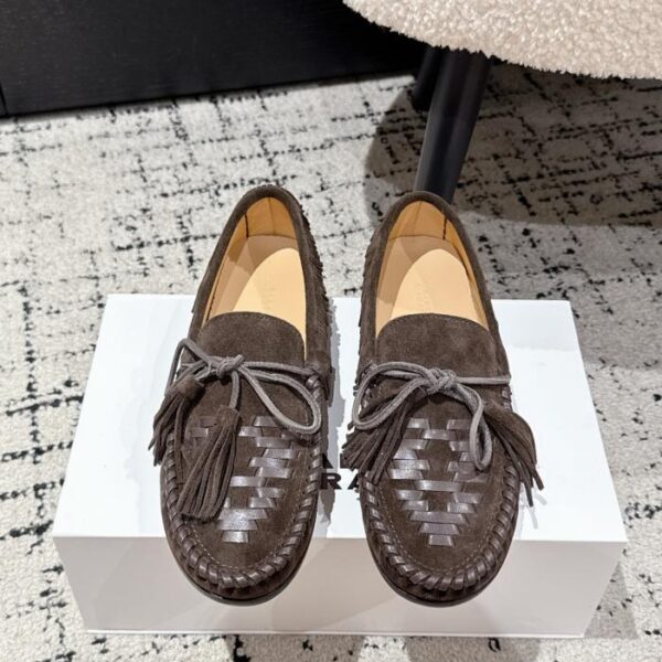 repliche,replica,perfette,siti di,affidabili,migliori siti,dove comprare,1:1,scarpe da ginnastica Versione top ISABEL MARANT mocassini nomadi in pelle scamosciata intrecciata Mocassini nomadi in pelle scamosciata intrecciata autunnali (647PP)