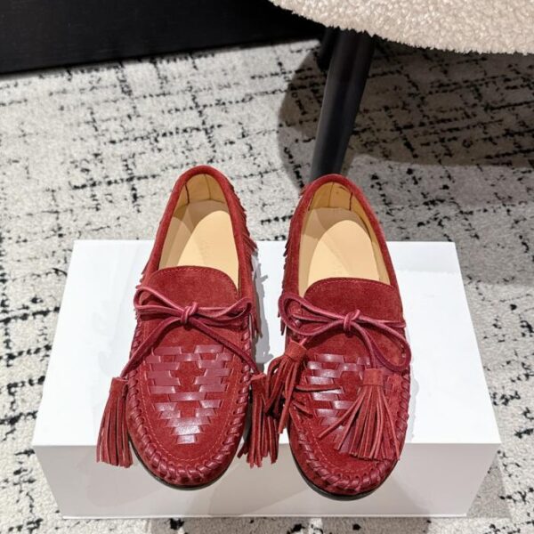 repliche,replica,perfette,siti di,affidabili,migliori siti,dove comprare,1:1,scarpe da ginnastica Versione top ISABEL MARANT mocassini nomadi in pelle scamosciata intrecciata Mocassini nomadi in pelle scamosciata intrecciata autunnali (JQE)