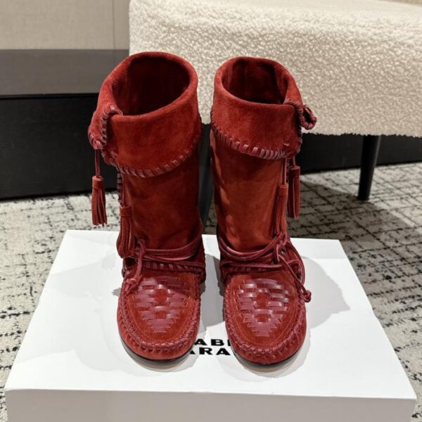 repliche,replica,perfette,siti di,affidabili,migliori siti,dove comprare,1:1,scarpe da ginnastica Versione top degli stivali western Isabelle con suola in cuoio di ISABEL MARANT (DBWMP)