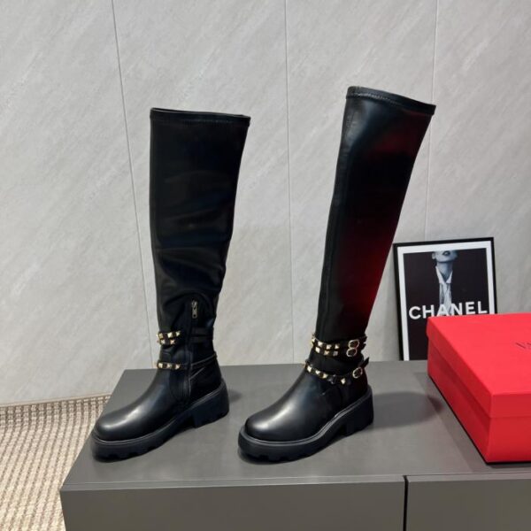 repliche,replica,perfette,siti di,affidabili,migliori siti,dove comprare,1:1,scarpe da ginnastica Stivali Rockstu della serie Valentino Early Fall [Stivali elasticizzati con punta tonda e suola spessa e rivetti] (A36LO)