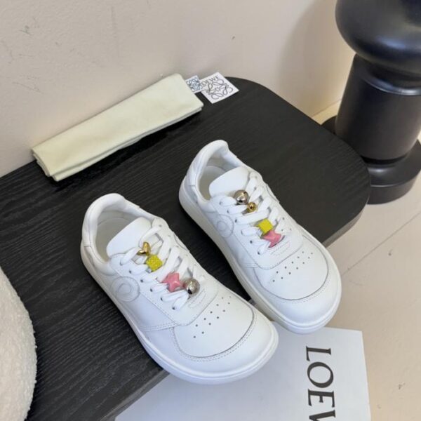 repliche,replica,perfette,siti di,affidabili,migliori siti,dove comprare,1:1,scarpe da ginnastica LOEWE Scarpe da ginnastica Jambo da uomo, stile retrò britannico, con lacci, stile autunno/inverno, scarpe casual bianche (7C8JV)