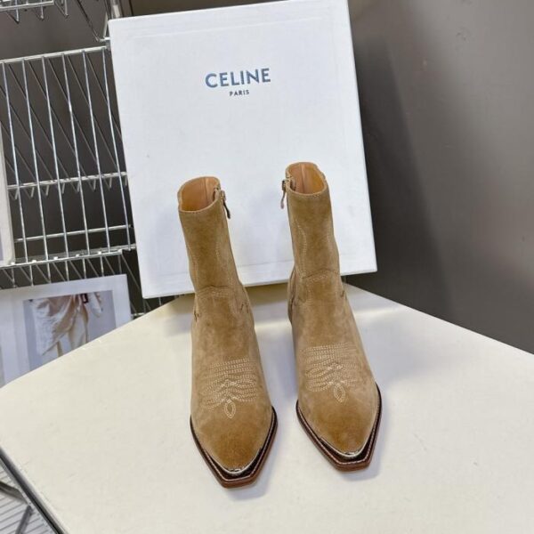 Stivaletti alla caviglia in stile retrò CELINE per l'autunno e l'inverno (E0HYG)