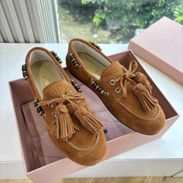 repliche,replica,perfette,siti di,affidabili,migliori siti,dove comprare,1:1,scarpe da ginnastica G002 Mocassini in pelle scamosciata MIUMIU di alta qualità (UD6HT)
