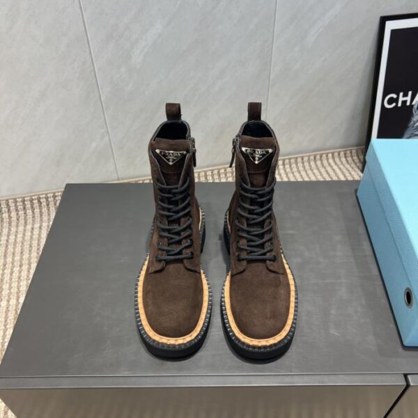 repliche,replica,perfette,siti di,affidabili,migliori siti,dove comprare,1:1,scarpe da ginnastica Versione top PRADA, nuovi stivaletti alla caviglia con punta tonda e cerniera, per l’inizio dell’autunno (I2WV6)