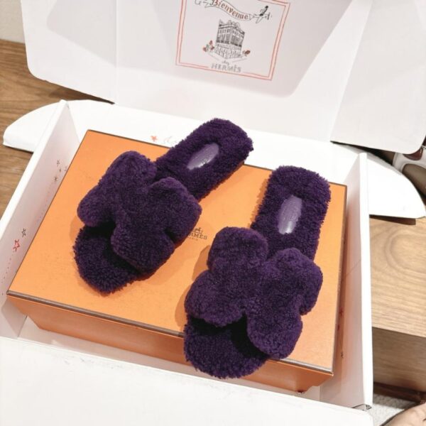 repliche,replica,perfette,siti di,affidabili,migliori siti,dove comprare,1:1,scarpe da ginnastica Pantofole Hermes a Eclair New Fur (B8YRK)