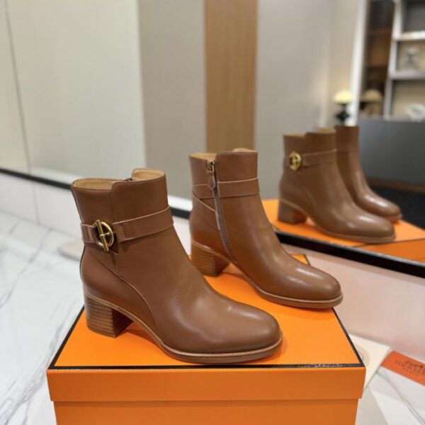 repliche,replica,perfette,siti di,affidabili,migliori siti,dove comprare,1:1,scarpe da ginnastica Stivali da cavaliere Hermes Justine in pelle di vitello con punta tonda e maniche di alta qualità (IA1VQ)