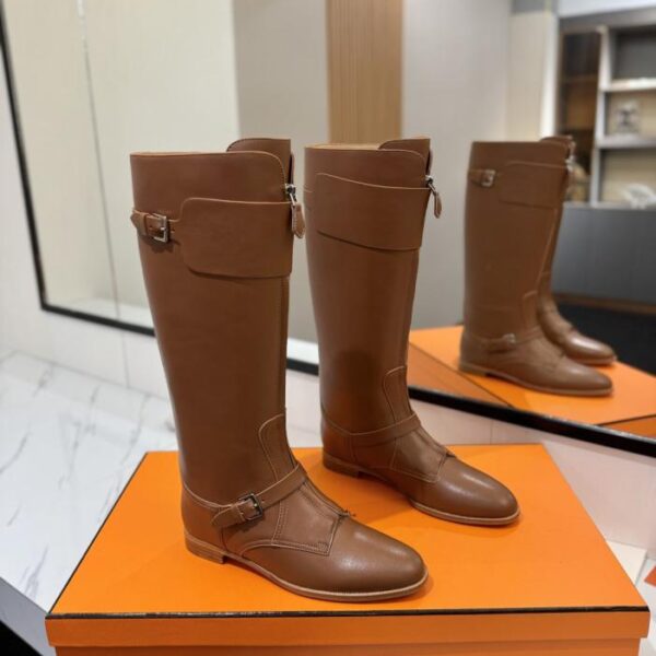 repliche,replica,perfette,siti di,affidabili,migliori siti,dove comprare,1:1,scarpe da ginnastica Stivali da motociclista Hermes in pelle di vitello Spice di alta qualità (BTQVI)
