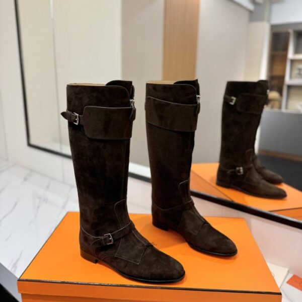 repliche,replica,perfette,siti di,affidabili,migliori siti,dove comprare,1:1,scarpe da ginnastica Stivali da motociclista Hermes in pelle di vitello Spice di alta qualità (P9PVA)