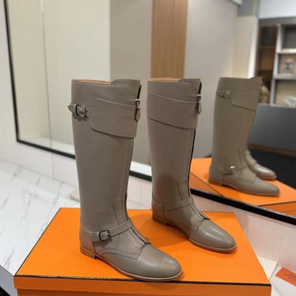 repliche,replica,perfette,siti di,affidabili,migliori siti,dove comprare,1:1,scarpe da ginnastica Stivali da motociclista Hermes in pelle di vitello Spice di alta qualità (ZQCUD)