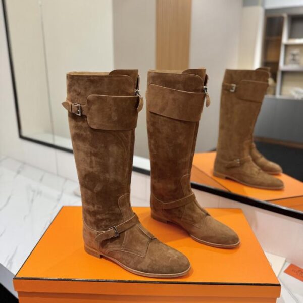 repliche,replica,perfette,siti di,affidabili,migliori siti,dove comprare,1:1,scarpe da ginnastica Stivali da motociclista Hermes in pelle di vitello Spice di alta qualità (ZT35L)