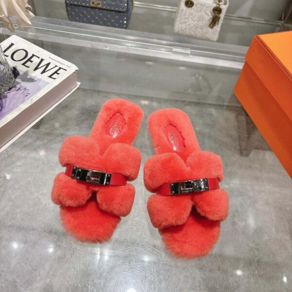 repliche,replica,perfette,siti di,affidabili,migliori siti,dove comprare,1:1,scarpe da ginnastica Pantofole Hermes New Color New Uncle Fur (K4CK3)