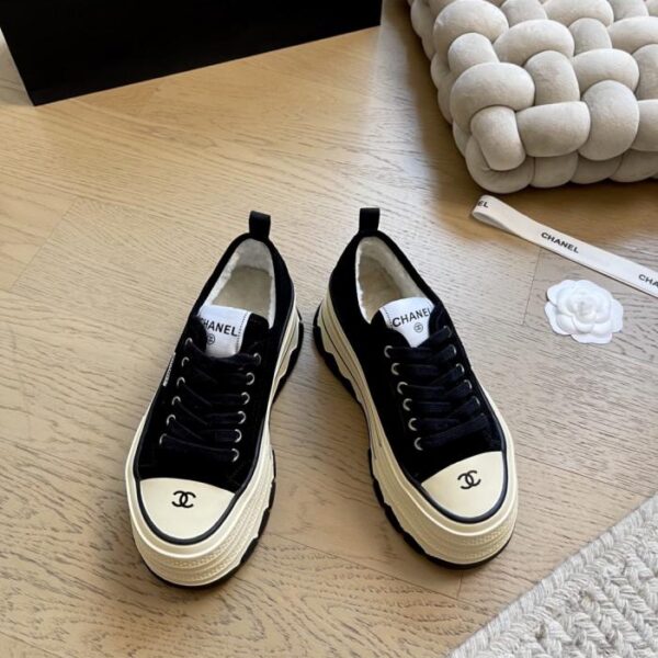 repliche,replica,perfette,siti di,affidabili,migliori siti,dove comprare,1:1,scarpe da ginnastica Scarpe Chanel con fodera in lana nuova e suola spessa, versione top (XIUGG)