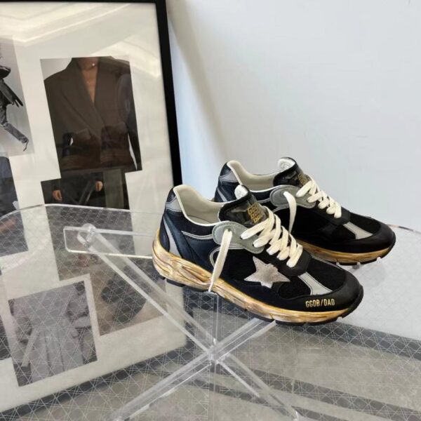 repliche,replica,perfette,siti di,affidabili,migliori siti,dove comprare,1:1,scarpe da ginnastica Nuove scarpe sportive GGDB da coppia, stile casual, con lacci, nere, stile coppia (4QRGQ)