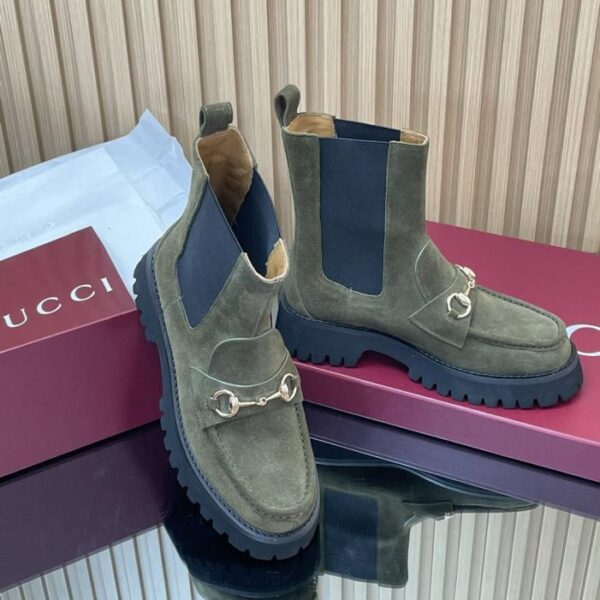 repliche,replica,perfette,siti di,affidabili,migliori siti,dove comprare,1:1,scarpe da ginnastica Gli ultimi stivaletti alla caviglia con tacco medio e suola spessa scanalata di GUCCI per l’autunno e l’inverno, stivaletti alla caviglia elasticizzati Chelsea boots (ZNDL9)