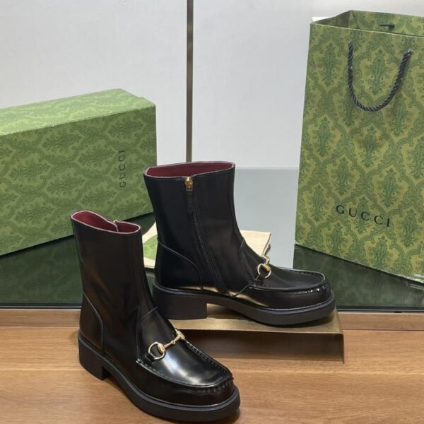 repliche,replica,perfette,siti di,affidabili,migliori siti,dove comprare,1:1,scarpe da ginnastica Stivaletti Chelsea con plateau e morsetto a forma di ape con suola scanalata GUCCI [fodera rossa con ancora] (XA4XP)