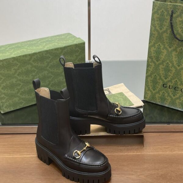 repliche,replica,perfette,siti di,affidabili,migliori siti,dove comprare,1:1,scarpe da ginnastica Stivaletti Chelsea con tacco medio e suola spessa GUCCI autunno e inverno (OUIL6)