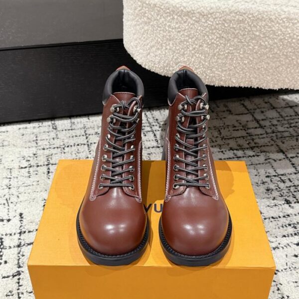 Louis Vuitton Autunno Nuove Scarpe Stringate BUBBLE da Uomo in Pelle con Suola Spessa Stivali Martin (MB9LD)