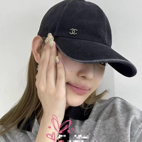 Cappellino da baseball in denim Chanel (01F74)