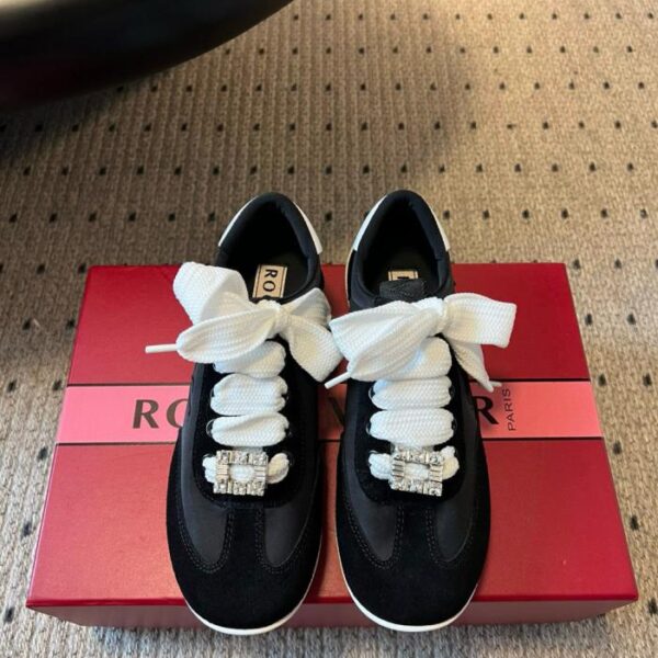 Le ultime scarpe da ginnastica casual tedesche in pelle scamosciata Viv Low di Roger Vivier (15DHU)