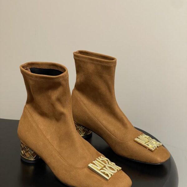 repliche,replica,perfette,siti di,affidabili,migliori siti,dove comprare,1:1,scarpe da ginnastica Nuovi stivaletti alla caviglia con tacco tondo Miss Dior autunno e inverno, stivaletti corti con tacco spesso ed elastico (3HSUP)