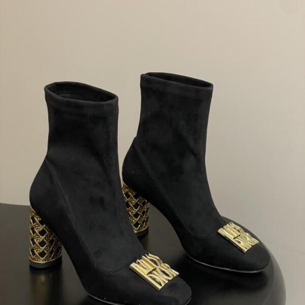 repliche,replica,perfette,siti di,affidabili,migliori siti,dove comprare,1:1,scarpe da ginnastica Nuovi stivaletti alla caviglia con tacco tondo Miss Dior autunno e inverno, stivaletti elastici con tacco spesso (RW35C)