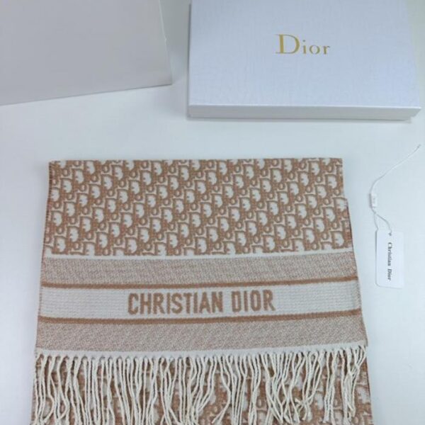 Sciarpa in cashmere double face con lettera CD (JOGAB)