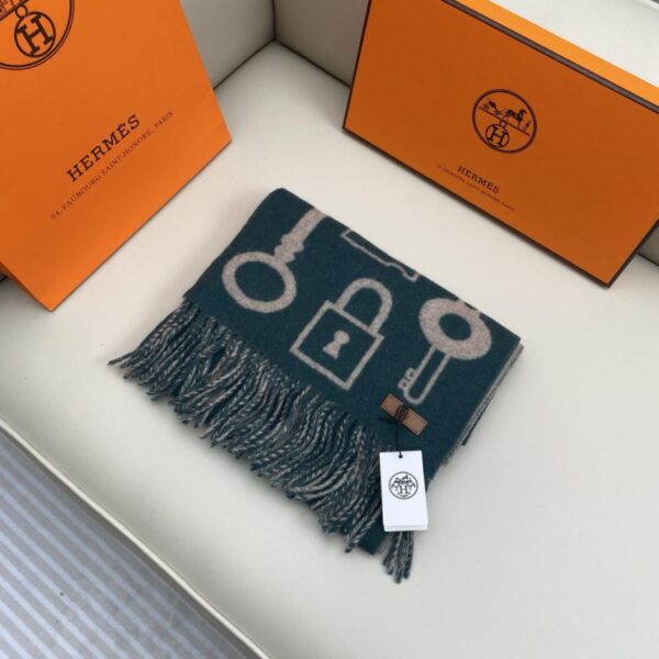 Sciarpa in cashmere double face con chiave H di Hermes (8KQA5)
