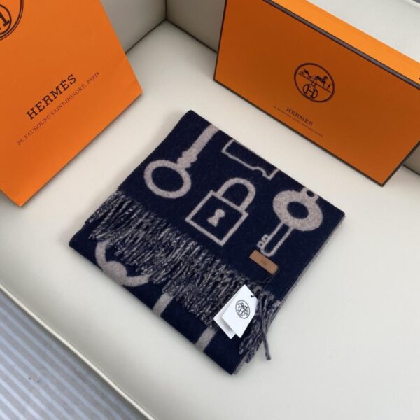 Sciarpa in cashmere double face con chiave H di Hermes (PQOXY)