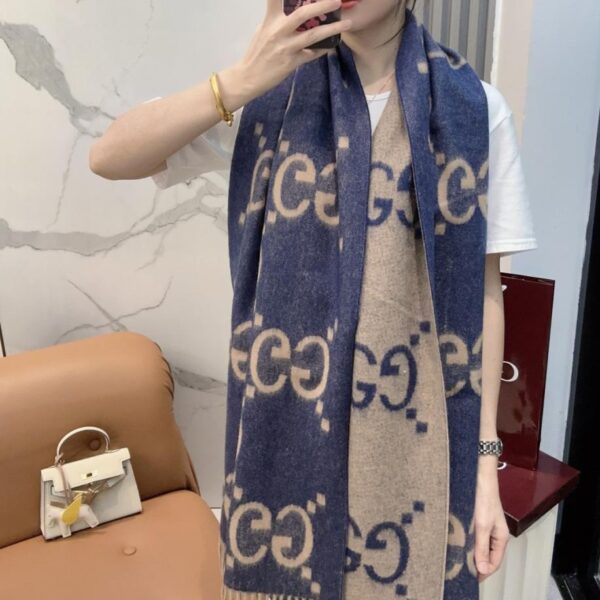 Gucci New Big G Sciarpa in cashmere double-face (CT10Z)