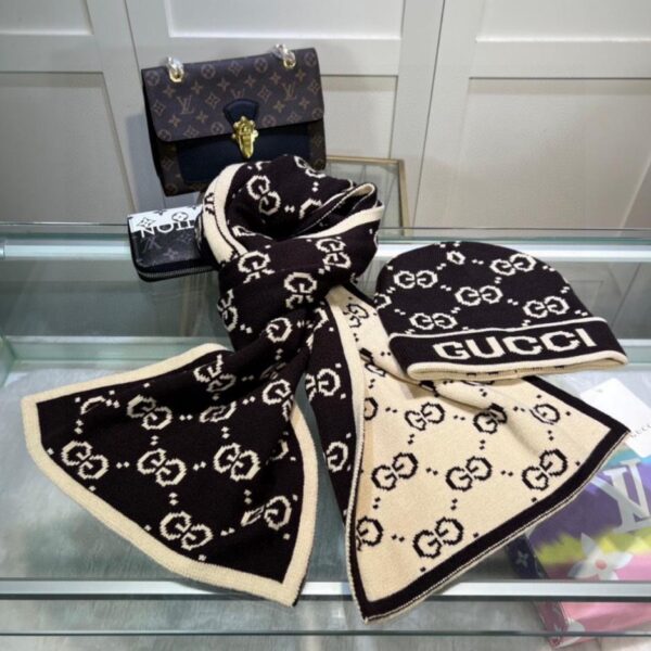 repliche,replica,perfette,siti di,affidabili,migliori siti,dove comprare,1:1,scarpe da ginnastica GUCCI set classico cappello + sciarpa cashmere lana di coniglio qualità (G8HMC)