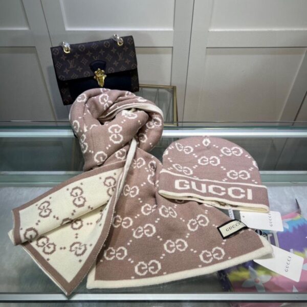 repliche,replica,perfette,siti di,affidabili,migliori siti,dove comprare,1:1,scarpe da ginnastica GUCCI set classico cappello + sciarpa cashmere lana di coniglio qualità (TX7BD)