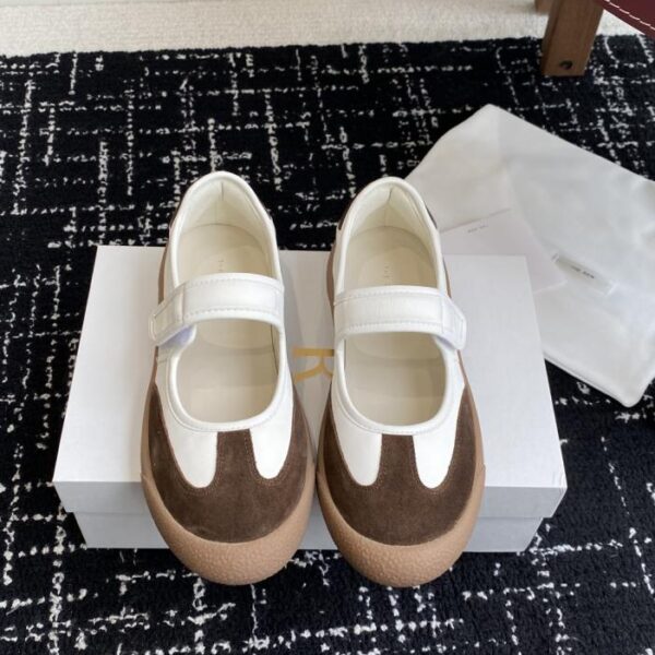 repliche,replica,perfette,siti di,affidabili,migliori siti,dove comprare,1:1,scarpe da ginnastica THE ROW, scarpe Mary Jane comode con punta tonda e velcro, semplici e slip-on, autunno e inverno (O8032)
