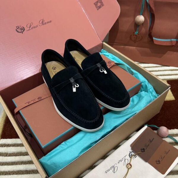 Mocassini Loro Piana Premium neri da uomo (GV1F8)