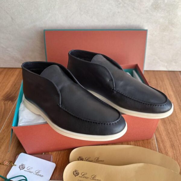 repliche,replica,perfette,siti di,affidabili,migliori siti,dove comprare,1:1,scarpe da ginnastica Stivali in pelliccia da uomo Loro Piana in pelle nera (GICJR)