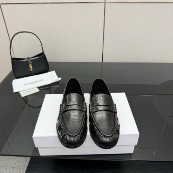 repliche,replica,perfette,siti di,affidabili,migliori siti,dove comprare,1:1,scarpe da ginnastica Mocassini e pantofole con logo piccolo YSL di Saint Laurent (9IIK5)
