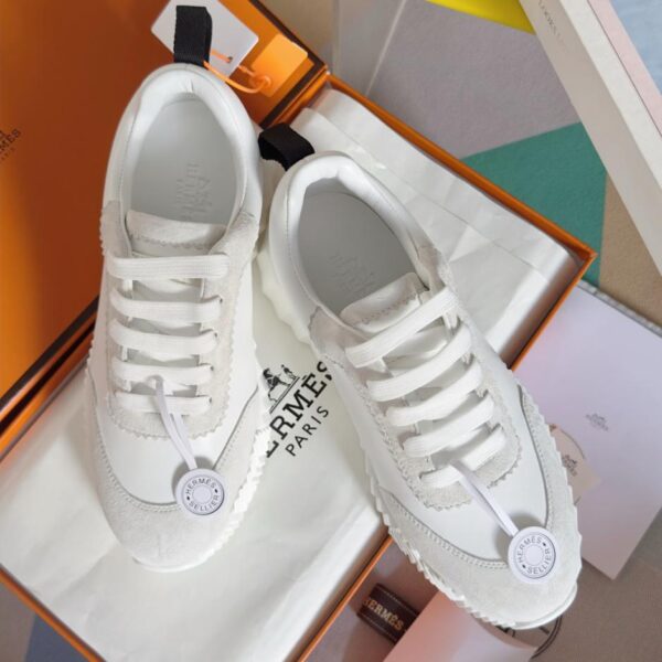 Scarpe sportive casual da coppia della serie Bouncing, modello classico Hermes, in vera pelle (EF5LG)