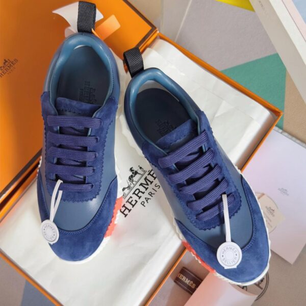 Scarpe sportive casual da coppia della serie Bouncing, modello classico Hermes, in vera pelle (PCG9D)