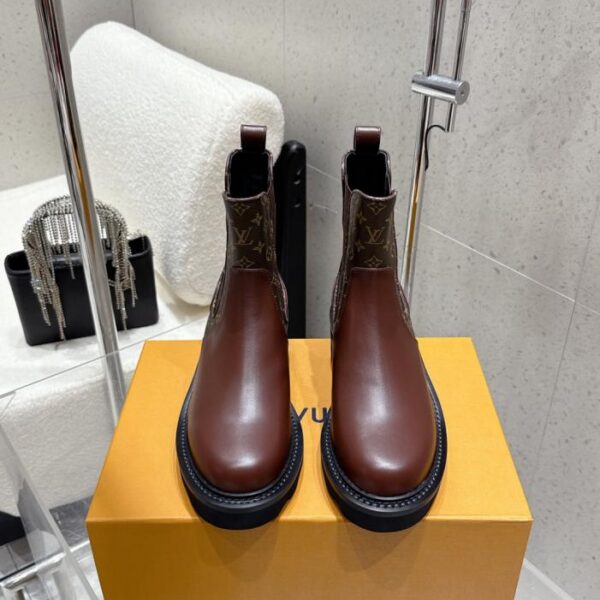 Stivali slip-on elasticizzati con punta tonda firmati Louis Vuitton autunno/inverno (AXZJV)