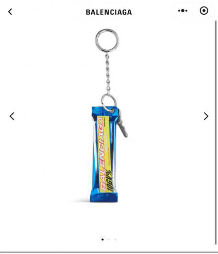 Portachiavi con ciondolo a forma di barretta energetica Balenciaga ENERGY BAR (PY1H6)