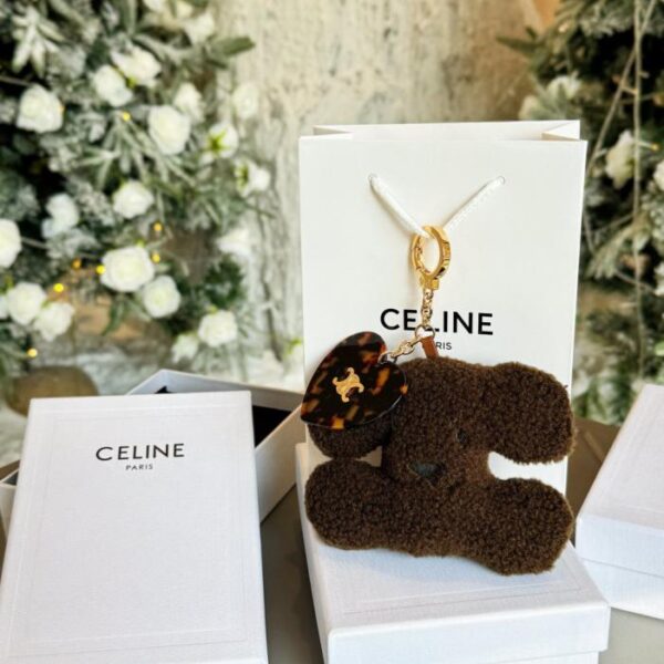 Ciondolo a forma di cuore con cucciolo di peluche CELINE Arc de Triomphe a 8 colori (W6H2T)
