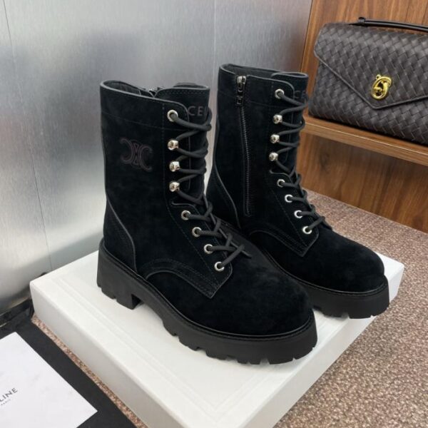 repliche,replica,perfette,siti di,affidabili,migliori siti,dove comprare,1:1,scarpe da ginnastica CELINE Stivali da motociclista con lacci autunno/inverno da donna (QRRS0)