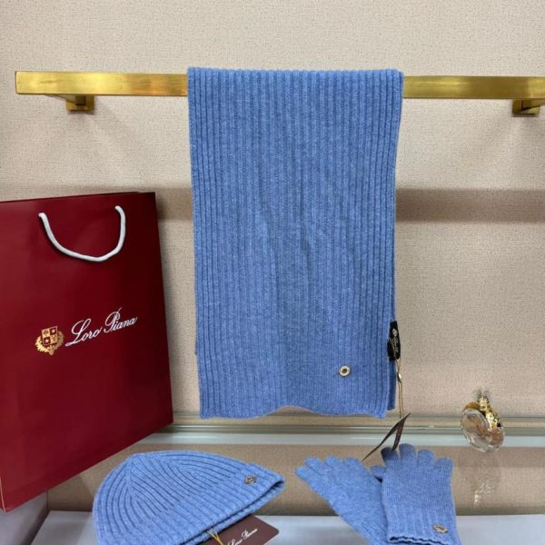 repliche,replica,perfette,siti di,affidabili,migliori siti,dove comprare,1:1,scarpe da ginnastica Completo lavorato a maglia in cashmere Loro Piana con bordo affusolato, cappello in 100% cashmere (O863J)