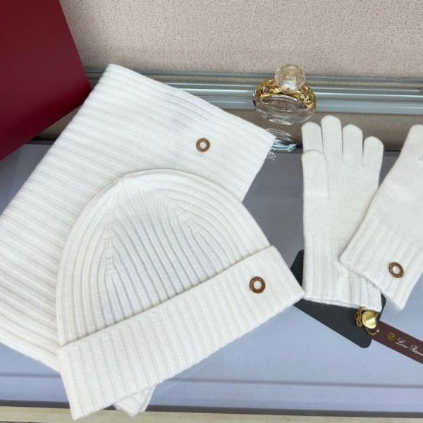 repliche,replica,perfette,siti di,affidabili,migliori siti,dove comprare,1:1,scarpe da ginnastica Completo lavorato a maglia in cashmere Loro Piana con bordo affusolato, cappello in 100% cashmere (68MAX)