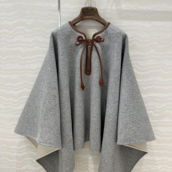 repliche,replica,perfette,siti di,affidabili,migliori siti,dove comprare,1:1,scarpe da ginnastica Scialle/mantella in cashmere di alta qualità, stile vintage lussuoso, con bordi in vera pelle resistente (WBUA3)