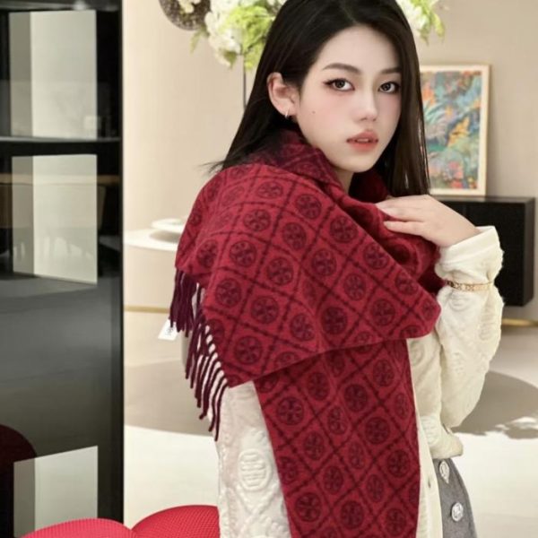 repliche,replica,perfette,siti di,affidabili,migliori siti,dove comprare,1:1,scarpe da ginnastica Sciarpa lunga grande in jacquard TORY BURCH T MONOGRAM (VXJML)