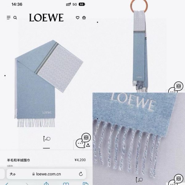 repliche,replica,perfette,siti di,affidabili,migliori siti,dove comprare,1:1,scarpe da ginnastica LOEWE Nuova sciarpa jacquard in misto cashmere e lana (1BLVZ)