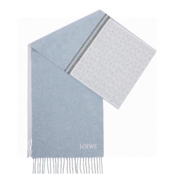 repliche,replica,perfette,siti di,affidabili,migliori siti,dove comprare,1:1,scarpe da ginnastica Sciarpa reversibile LOEWE, sciarpa double face in misto lana e cashmere, jacquard a copertura totale, bordo con nappa anagrammata (S1GX5)